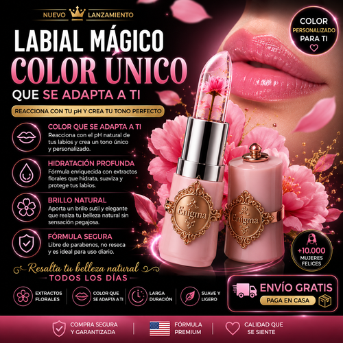 Magic Kiss™️ – Labiales Mágicos x2 y x3 que Cambian al Tono Perfecto de tus Labios, Hidratan